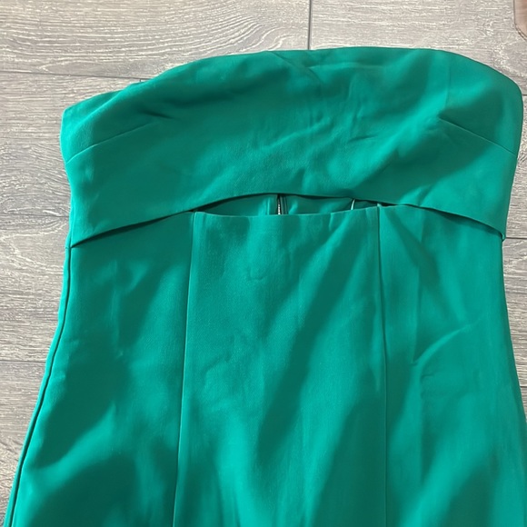 Dynamite Strapless Cut-out Midi Dress In Aqua Green/Blue - Picture 3 of 5